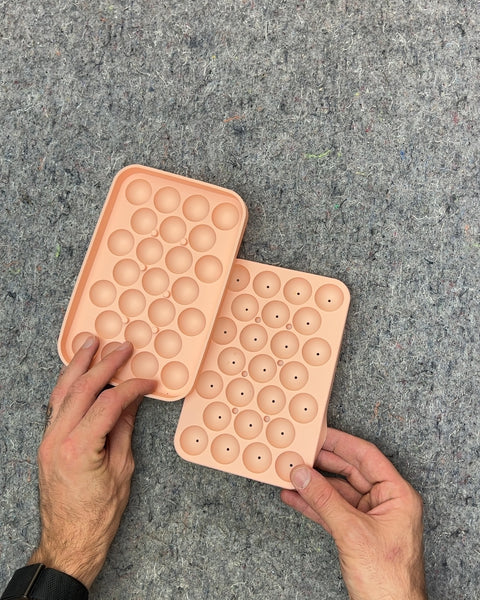 Pink Silicone Round Ice Cube Trays