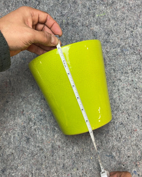 Bigass Brat Green Ceramic Planter, 7"