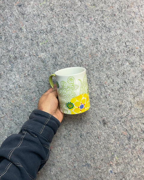 Floral Design Ceramic Coffee Mug