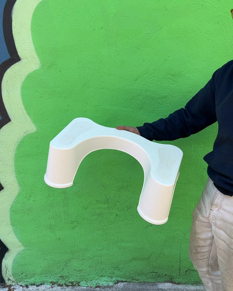 White Plastic Squatting Toilet Stool