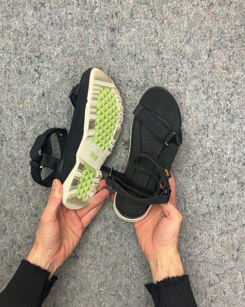 Teva Black Platform Sandals, Size 39
