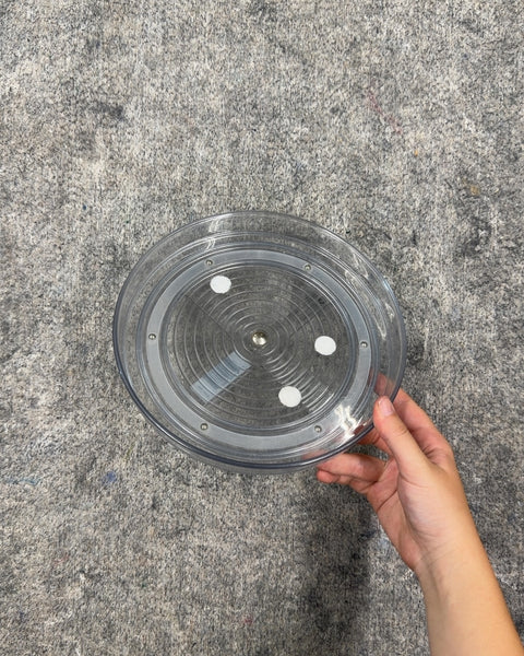 Another Clear Plastic Lazy Susan Turntable, 9 in