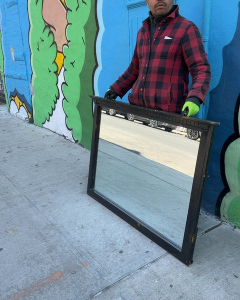 Heavy & Pretty Vintage Framed Wall Mirror, 34x50"