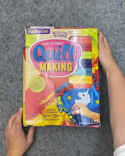 Made By Me Easy-To-Knot Quilt Making Kit, Unopened