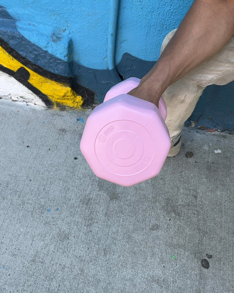 Pink 10 LB Dumbbell Weights