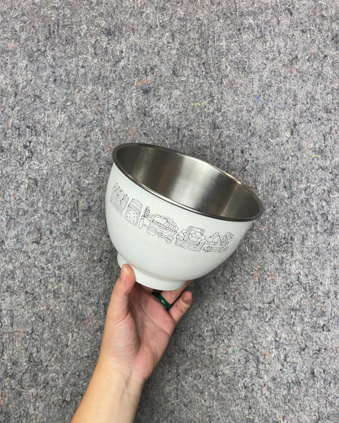 White Stainless Steel Mixing Bowl, 6 in