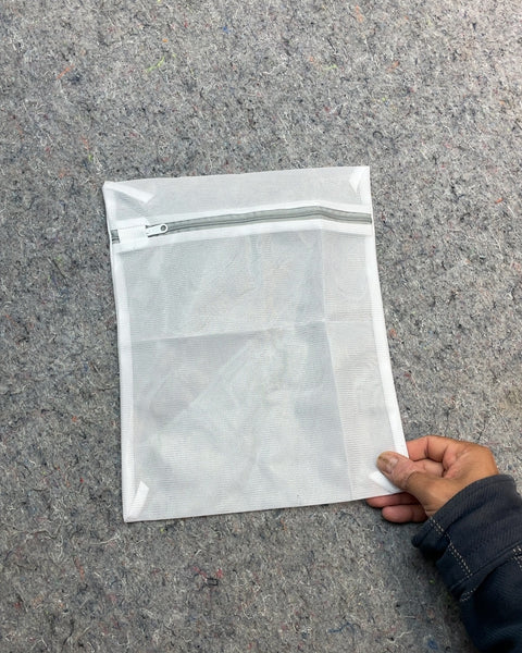 White Mesh Laundry Bag with Zipper