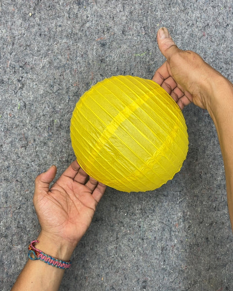 Bunch of Yellow Paper Lanterns, 8"