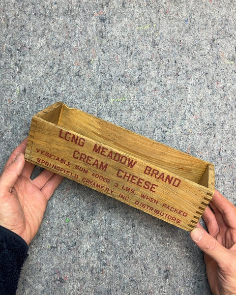 Long Meadow Vintage Cream Cheese Wooden Box