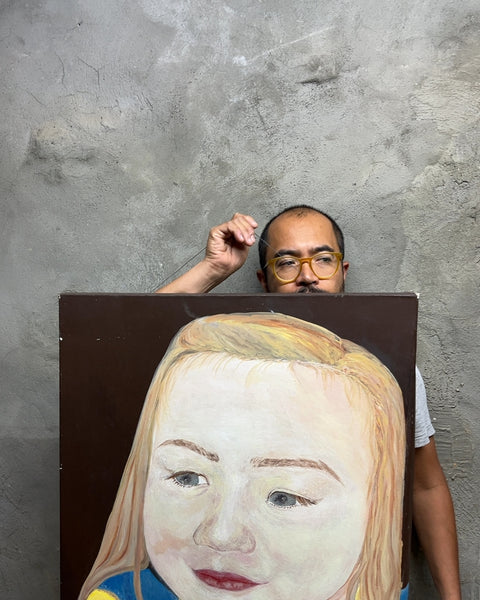 Child Portrait Painting on Canvas, 24x36"