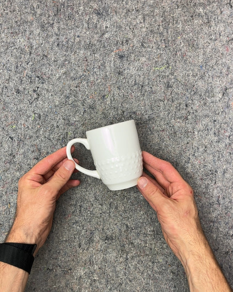 White Ceramic Textured Coffee Mug