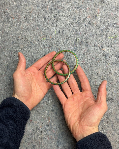 Sexy Green and Gold Tone Bangles