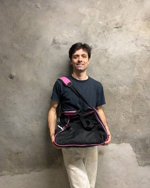 Frisco Black and Pink Soft-Sided Pet Carrier Bag