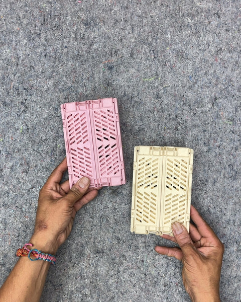 Mini Foldable Storage Crates, 6x4x2.5"