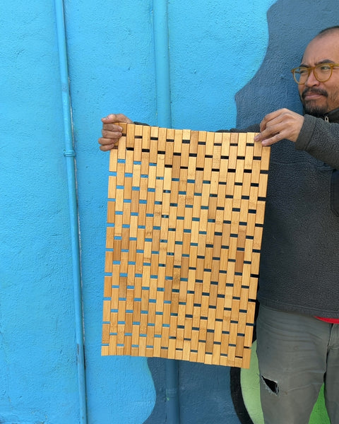 Bamboo Slatted Bath Mat, 17x25"