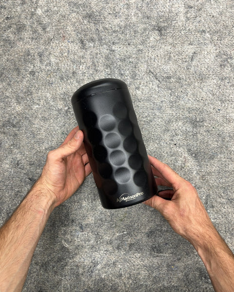 Insulated Stainless Steel Wine Chiller Bottle in Matte Black