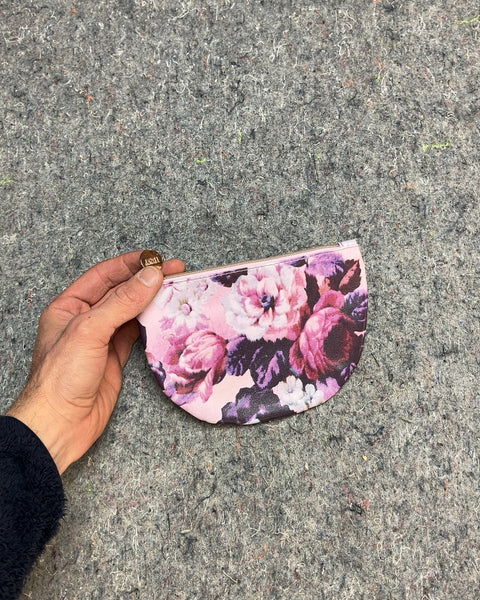 Floral Print Half Moon Pouch