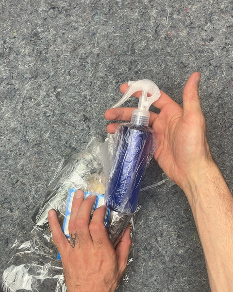 4 Assorted Spray Bottles with Labels