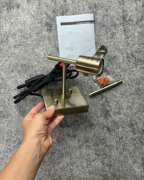 Brass Plug-In Wall Sconce