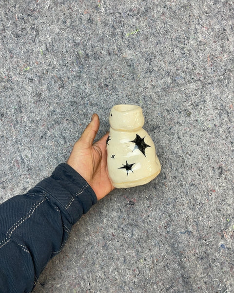 Star Patterned Ceramic Vase