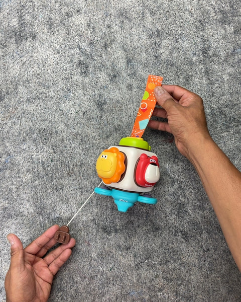Baby Pull String Toy with Animal Faces
