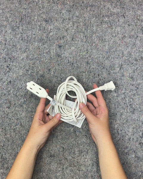 White Extension Cord, 12 ft