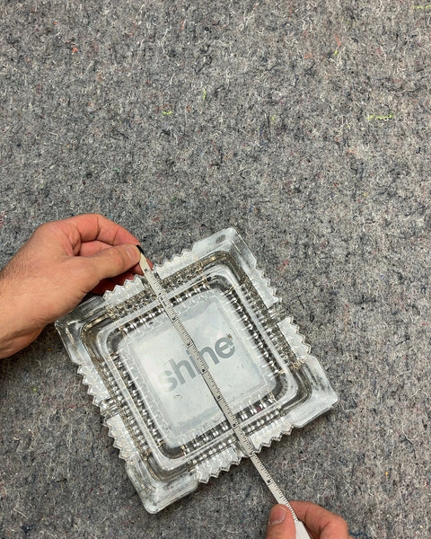 Shine Clear Glass Ashtray, 7x7"