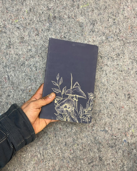 Lined Notebook with Mushroom Design