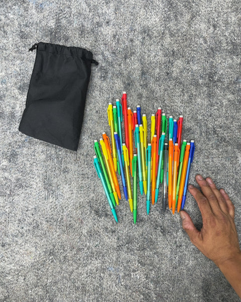 Assorted Colorful Mechanical Pencils with Pouch