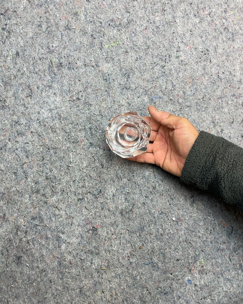 Clear Glass Faceted Votive
