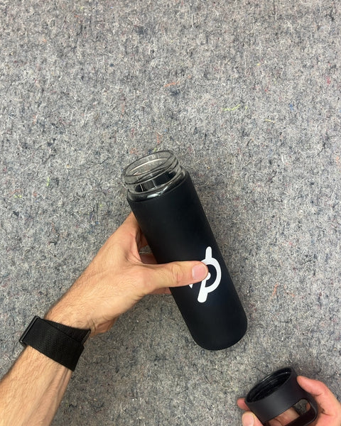 Peloton Black Glass Water Bottle