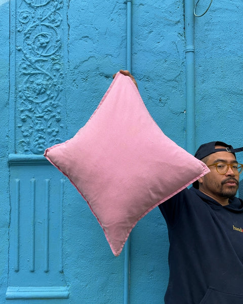 Pink Square Throw Pillow