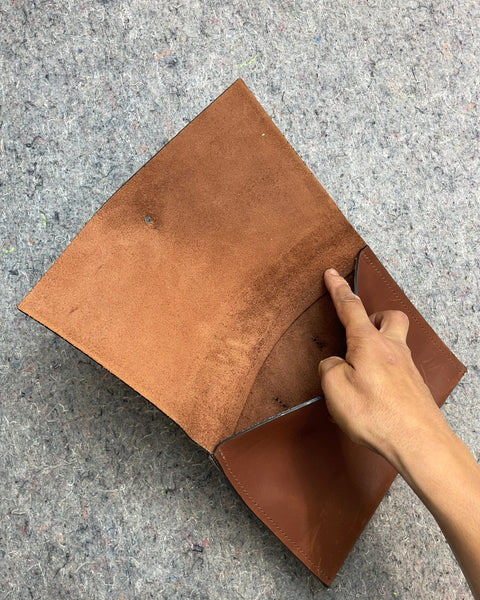 Libby Lane Brown Leather Clutch Bag