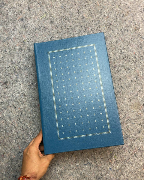 Blue Photo Album with Gold Design