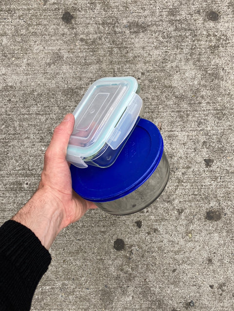 2 Glass/Pyrex Food Storage Containers