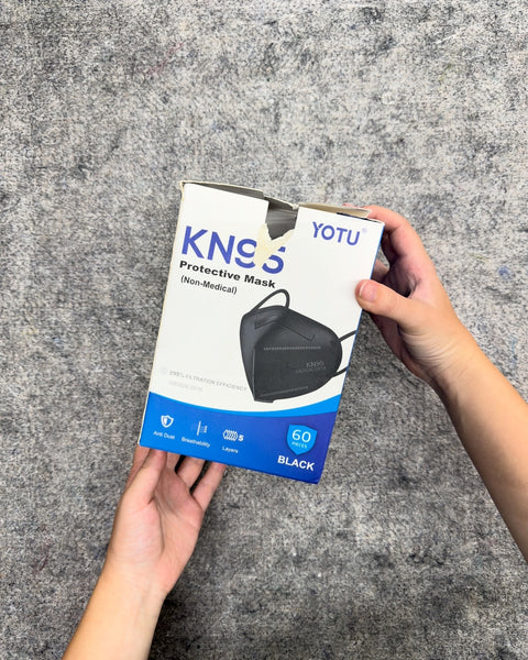 Yotu KN95 5-Layer Protective Face Masks, Black