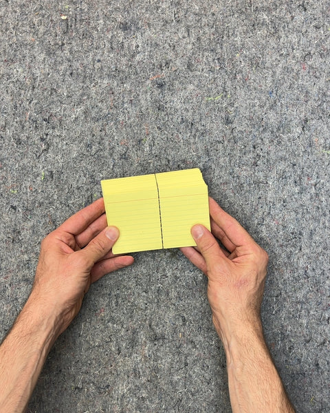 Yellow Index Cards