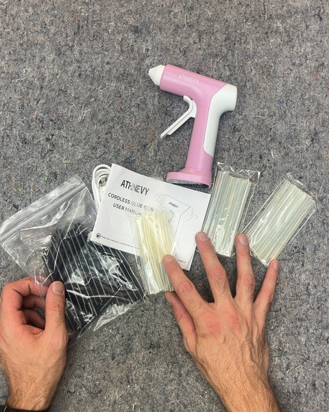ATHNEVY Cordless Glue Gun with Glue Sticks