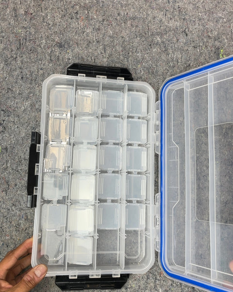 Clear Plastic Storage Box with Small Compartments