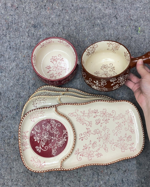 Ceramic Soup Bowls and Serving Plates