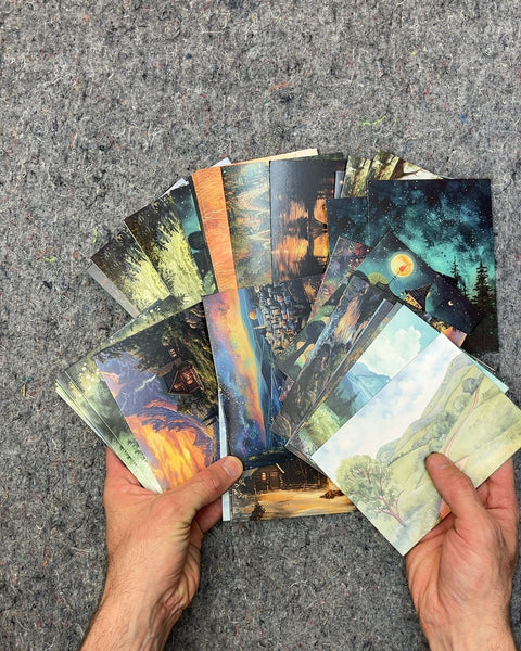 Assorted Landscape Art Postcards
