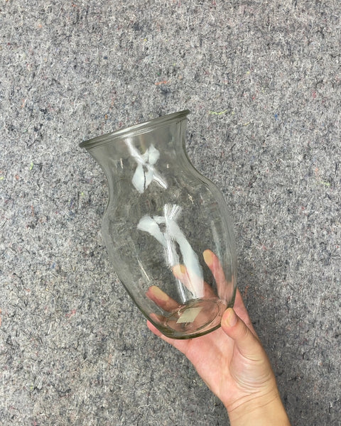 Clear Glass Flower Vase