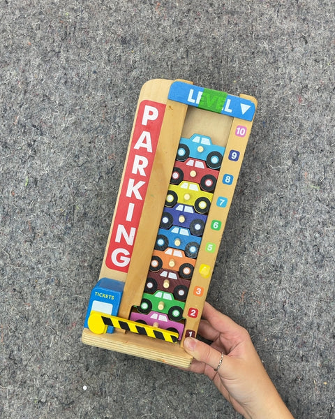 Wooden Parking Garage Number Puzzle
