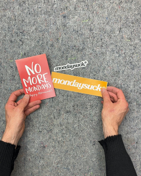 No More Mondays Stickers And Card Perfect For Someone Retiring