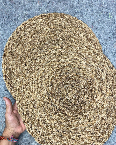 Another More 2 Rattan Jute Placemats, 15"