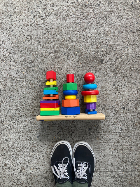 Melissa & Doug Geometry Stacker Wood Toy