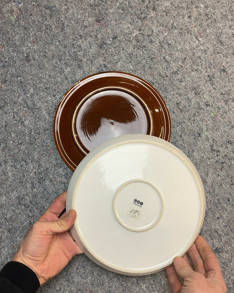 Two Pretty Ceramic Dinner Plates, One From CB2