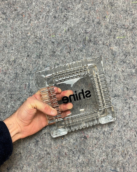Shine Clear Glass Ashtray, 7x7"
