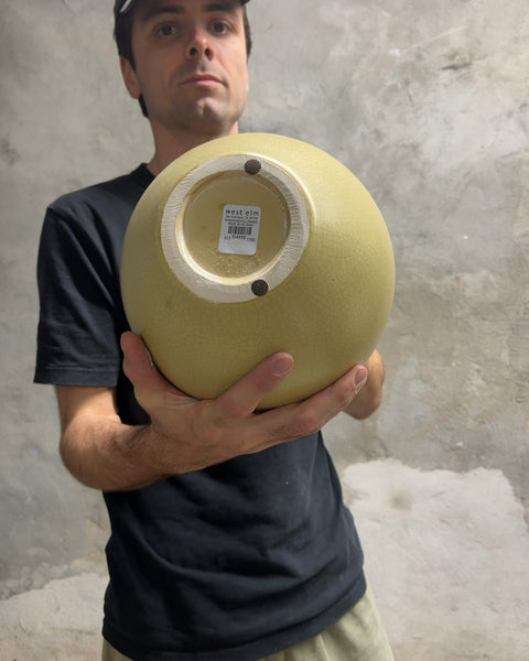Sexy West Elm Round Ceramic Vase, H14"