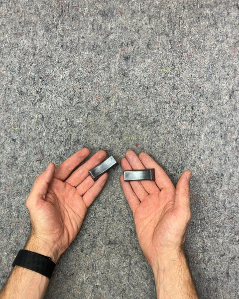 Two Black Ceramic Chopstick Rests